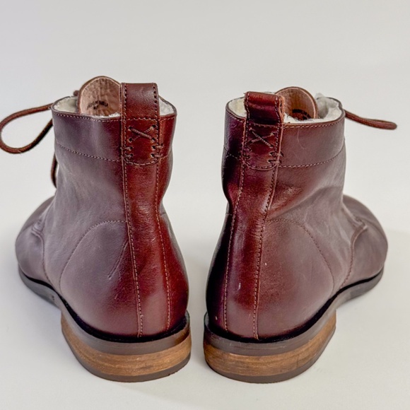 NEW Fat Face Catrin Lace-Up Ankle Boots – Chocolate – Size 8.5 👢✨ - Picture 3 of 5